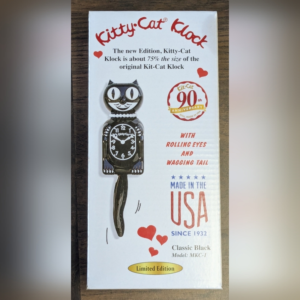 Mini Kitty-Cat Klock Classic Black Limited Edition